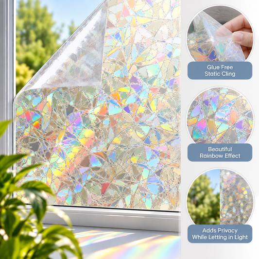 Rainbow Privacy Window Film | Iridescent Decorative Glass Film