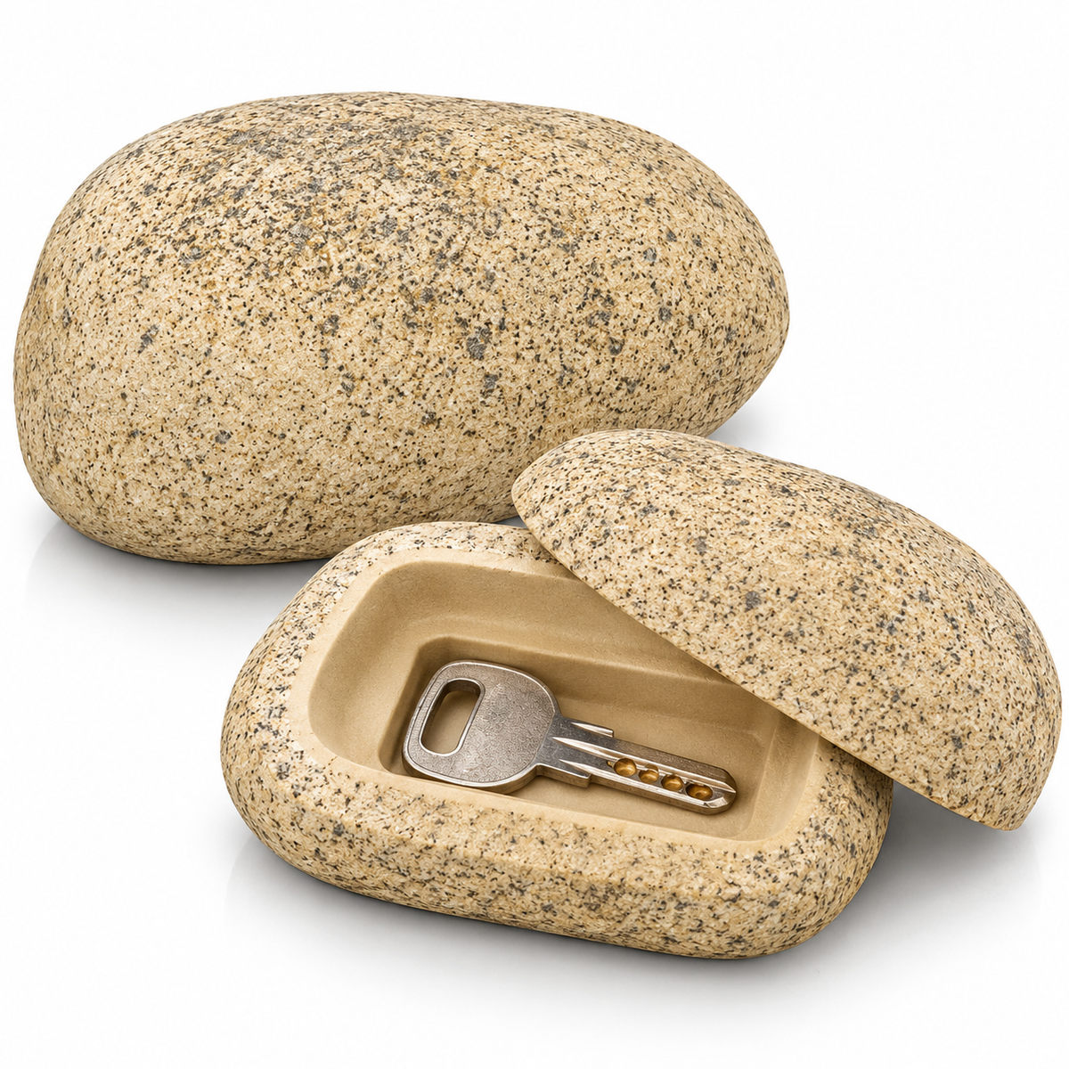 Outdoor Stone Key Hider – Hidden Spare Key Storage Rock
