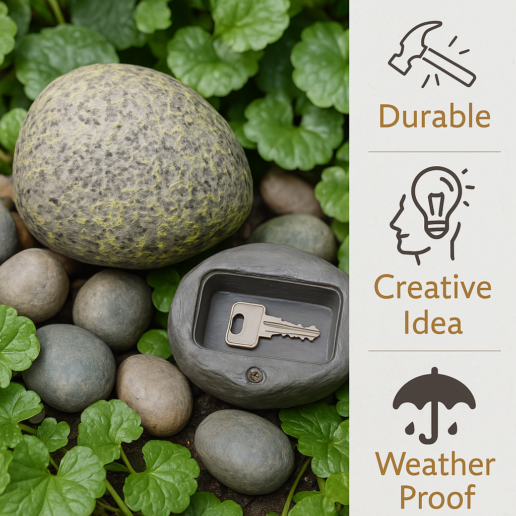 Outdoor Stone Key Hider- Key Storage