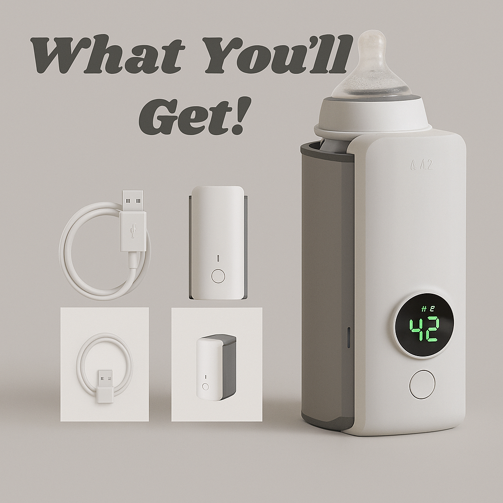 Baby Bottle Warmer - Portable & Rechargeable