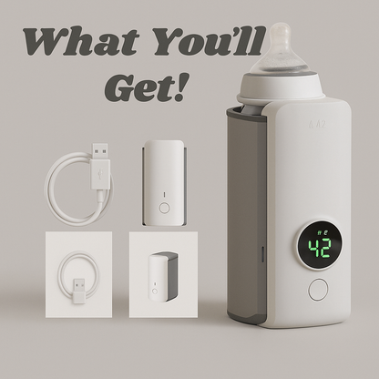 Baby Bottle Warmer - Portable & Rechargeable