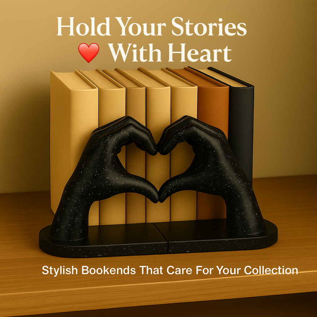 Heart-Hands Bookend Sculpture