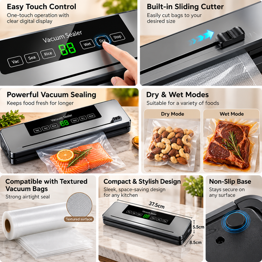 Vacuum Sealer Bags & Rolls – Food Storage & Sous Vide