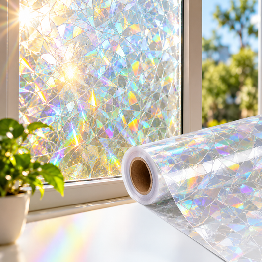 Rainbow Privacy Window Film | Iridescent Decorative Glass Film