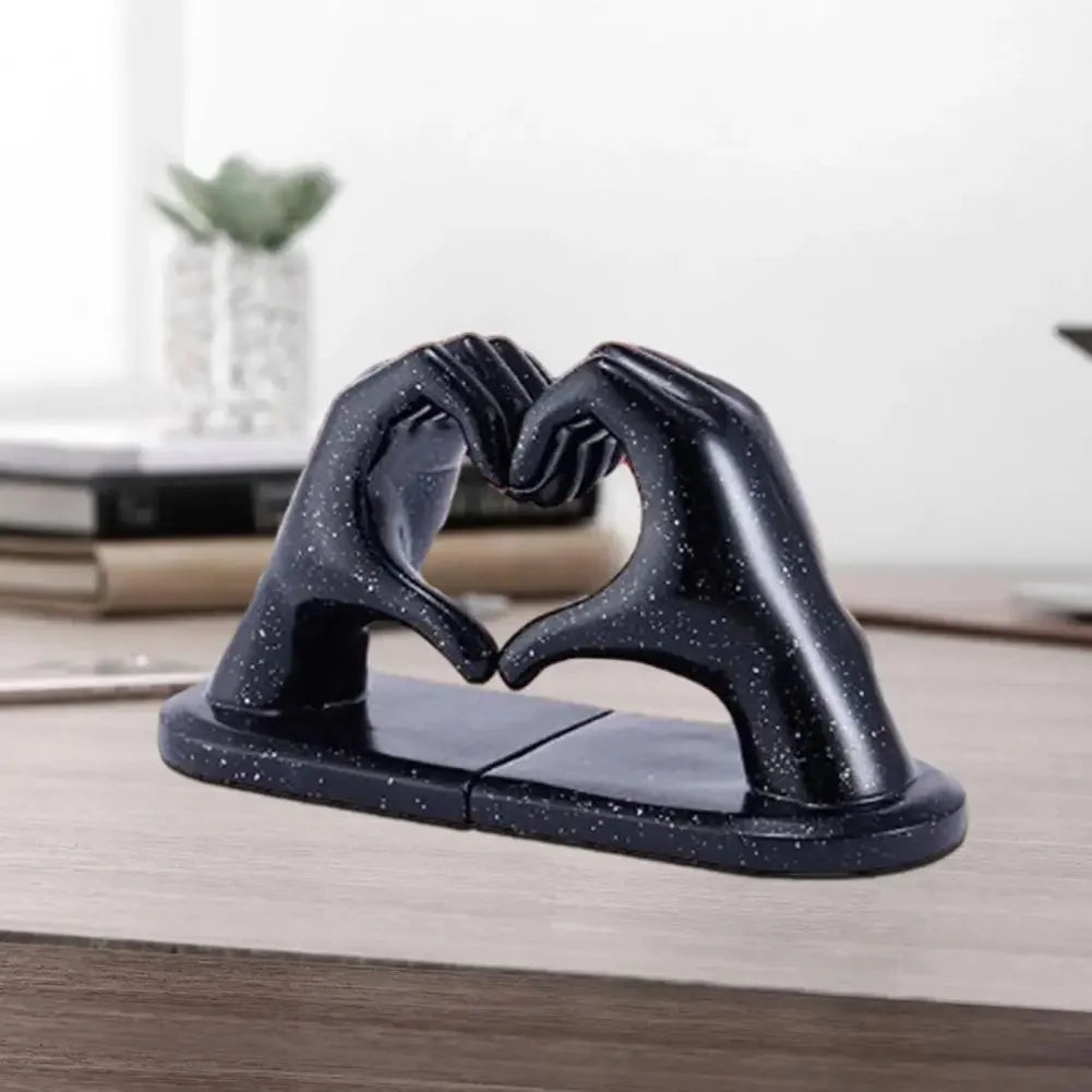 Heart-Hands Bookend Sculpture