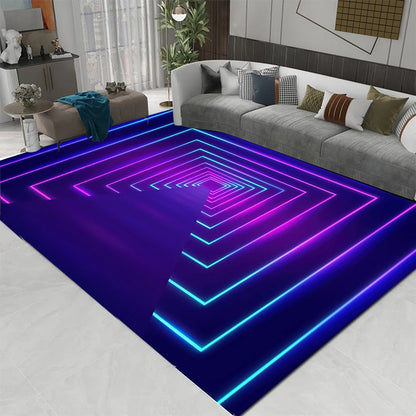 3D LED Lights Illusion  Rug