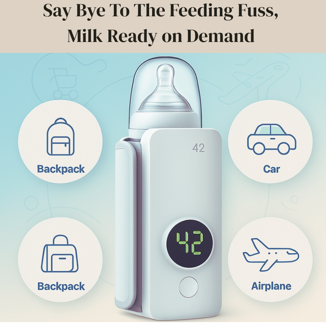 Baby Bottle Warmer - Portable & Rechargeable