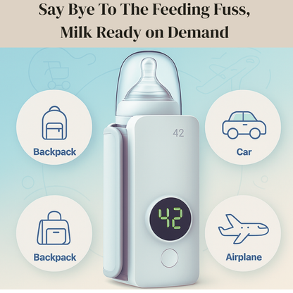 Baby Bottle Warmer - Portable & Rechargeable