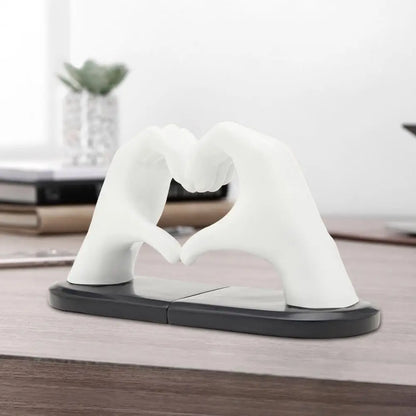 Heart-Hands Bookend Sculpture