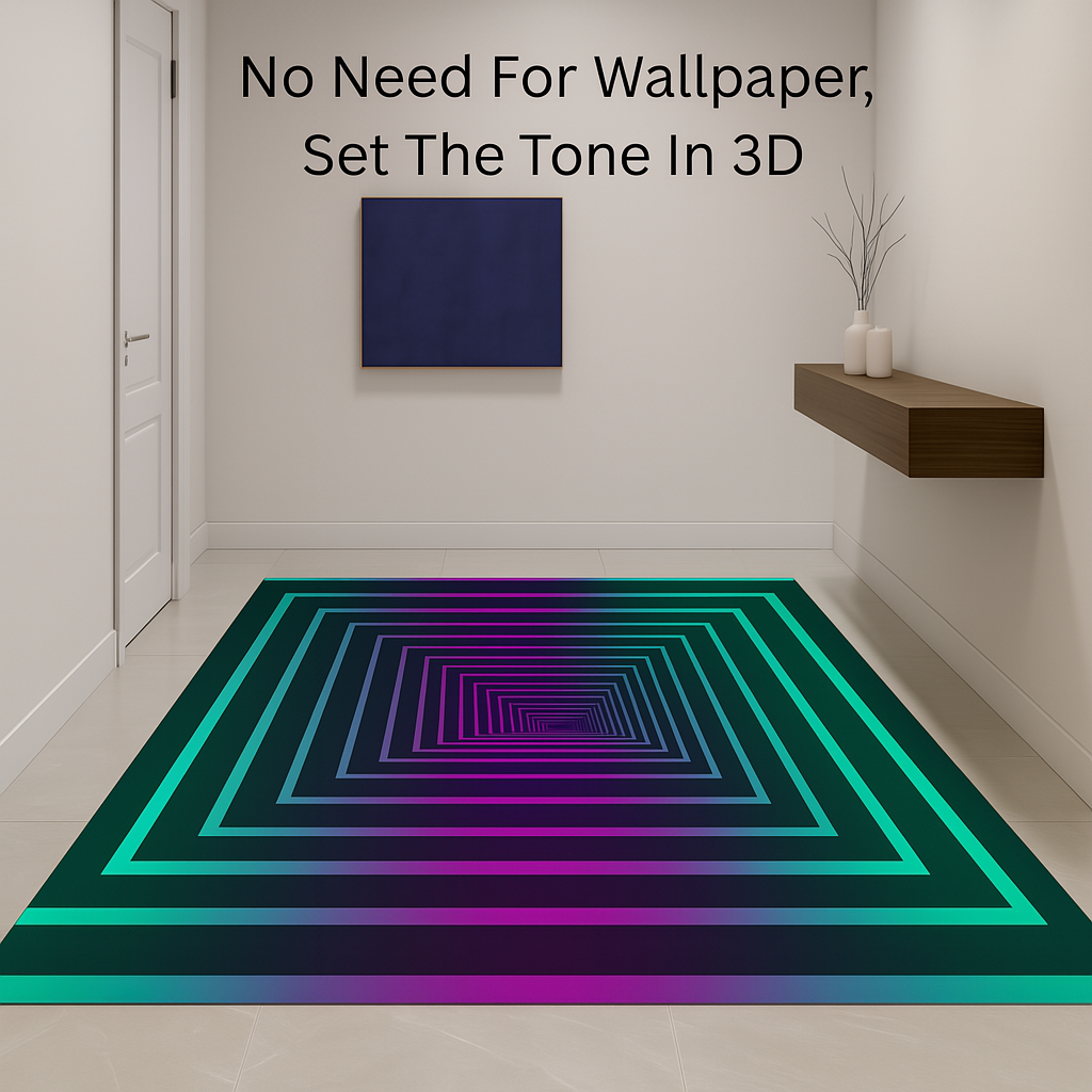 3D LED Lights Illusion  Rug