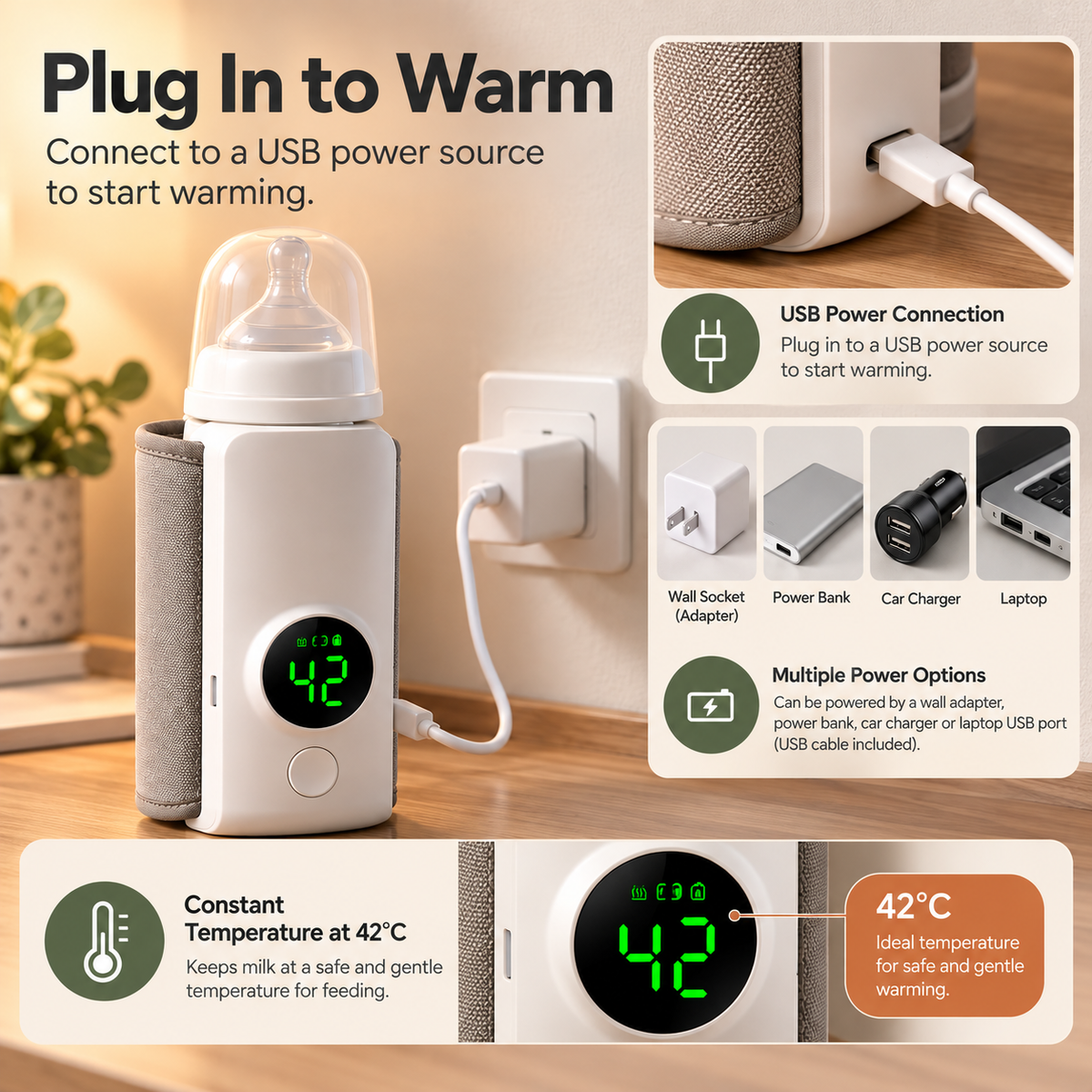 Rechargeable Baby Bottle Warmer