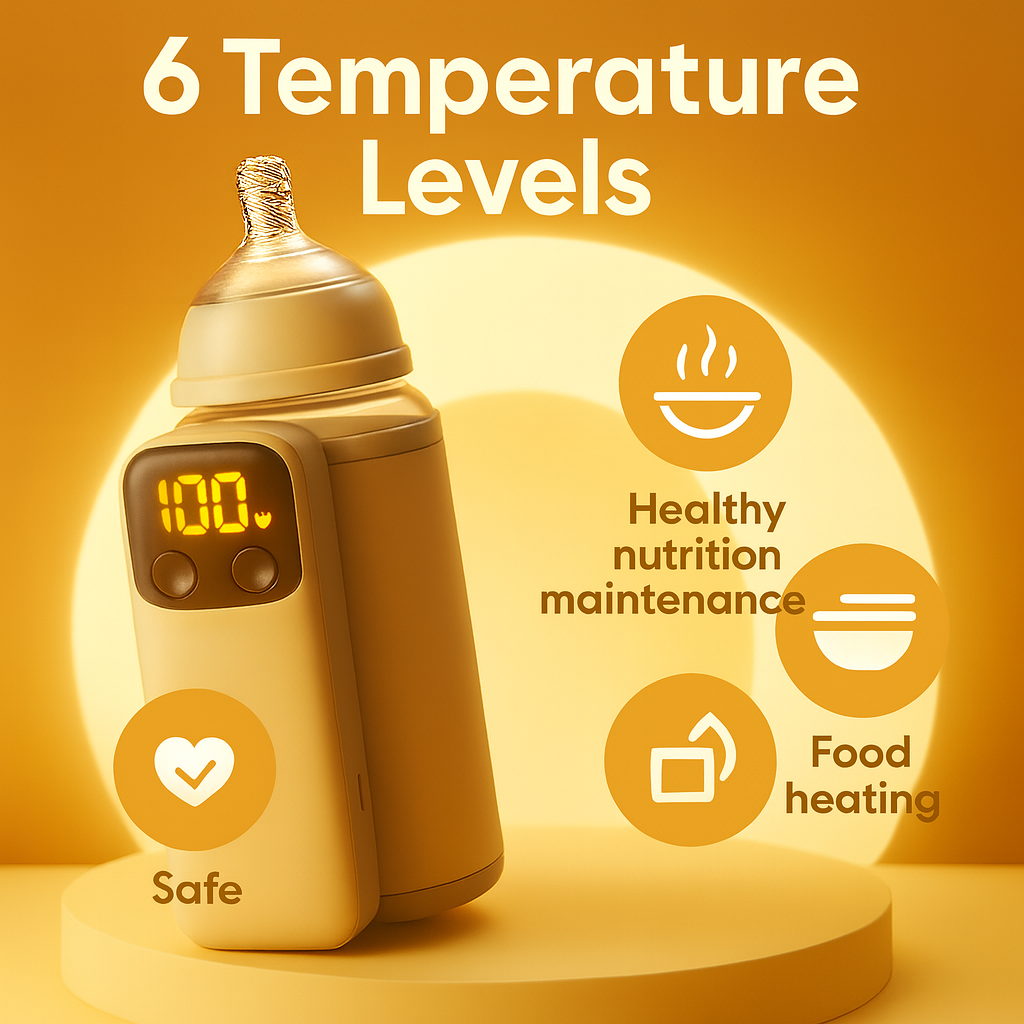 Baby Bottle Warmer - Portable & Rechargeable